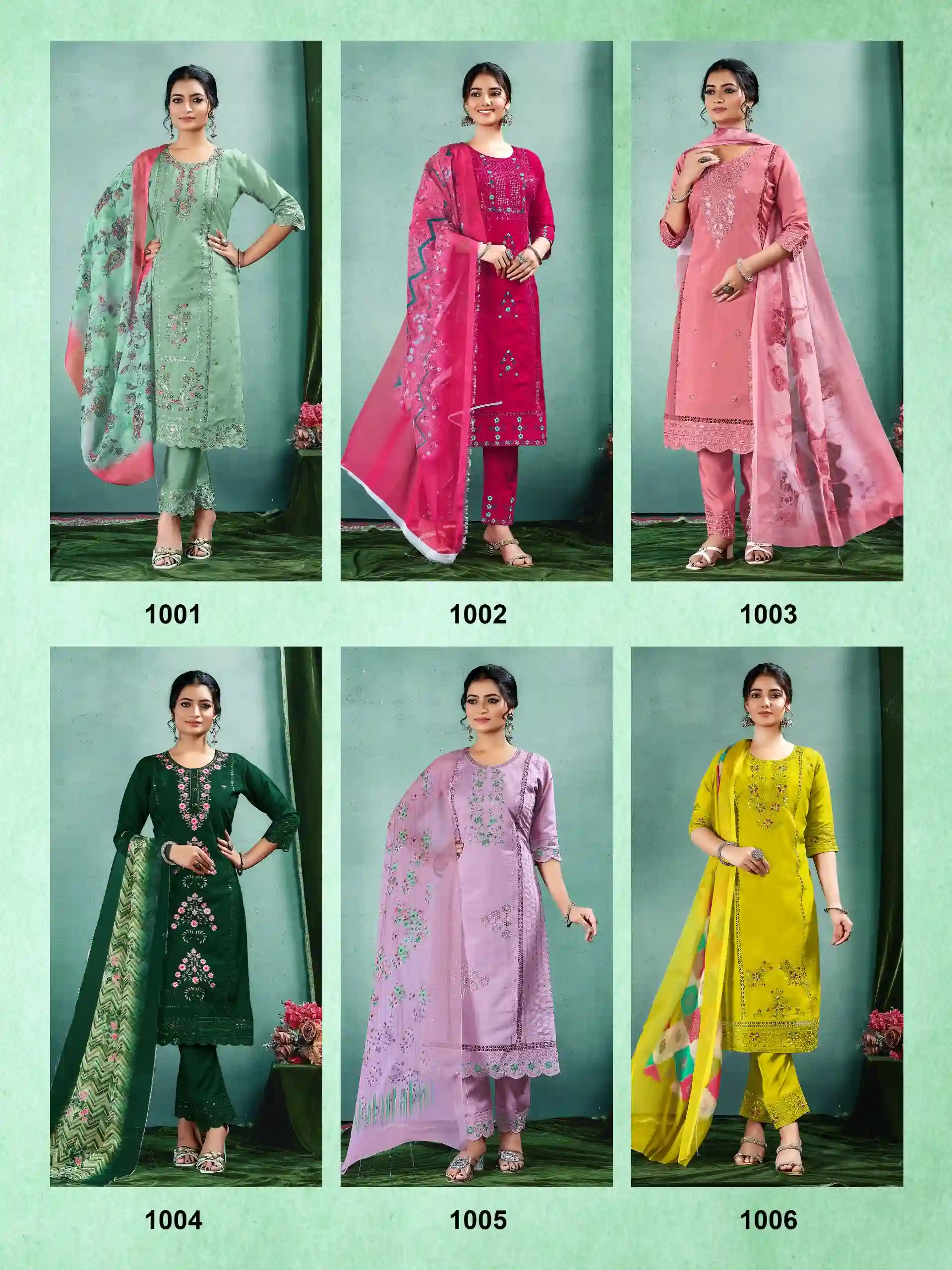 Krishna Trendz Sumer Fashion Vol 1 Roman Silk Wholesale Readymade Salwar Suit Catalog — Wholesale Salwar Suits, MPA wholesale from Surat — view 7